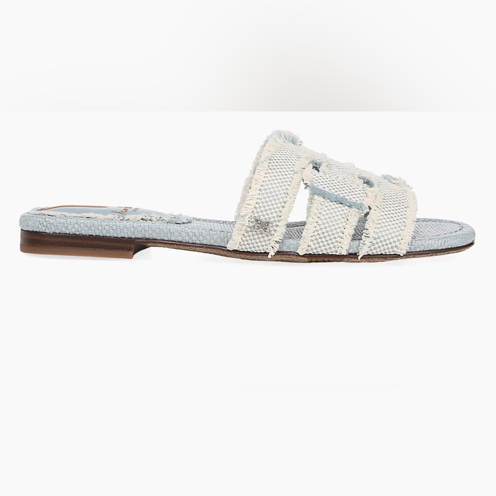 NWT Sam Edelman Bay Fray Blue Canvas Sandals